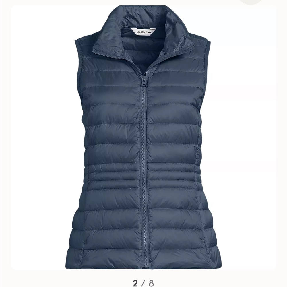 Lands' End Women’s Wanderweight Packable Down Vest - Picture 3 of 4